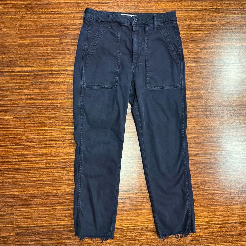 AMO Twilight Blue Easy Army Trouser- Modern Utility Workwear Minimalist Chic 26
